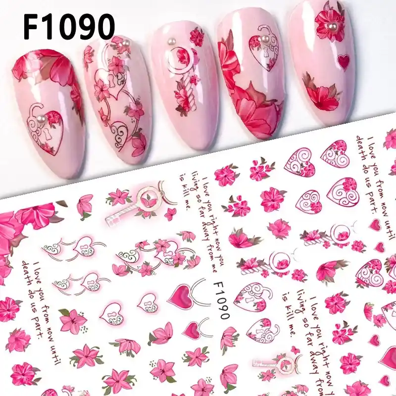 Akció Niiza Körömmatrica - F1090 Love Valentin