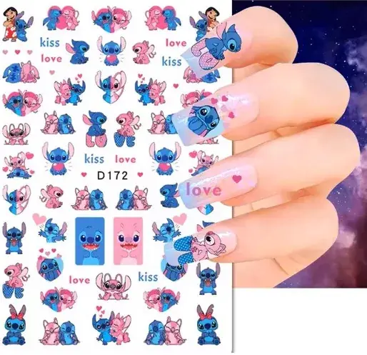 Biztonságos fizetés Niiza Körömmatrica D172 Stitch Mese