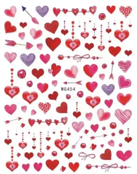 Legjobb ár Niiza Körömmatrica Love Valentin WG454
