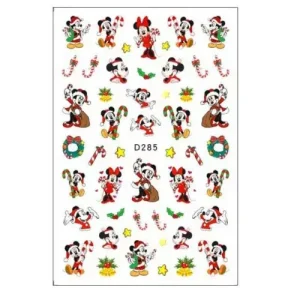 Akciós ár Niiza Körömmatrica - D285 Karácsony Mickey