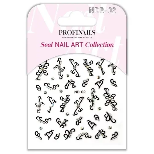 Prémium Profinails Seal Nail Art matrica ND Black 02