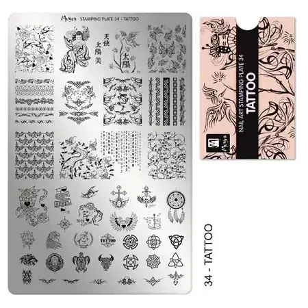 Azonnal elérhető Moyra nyomdalemez No.034 Tattoo