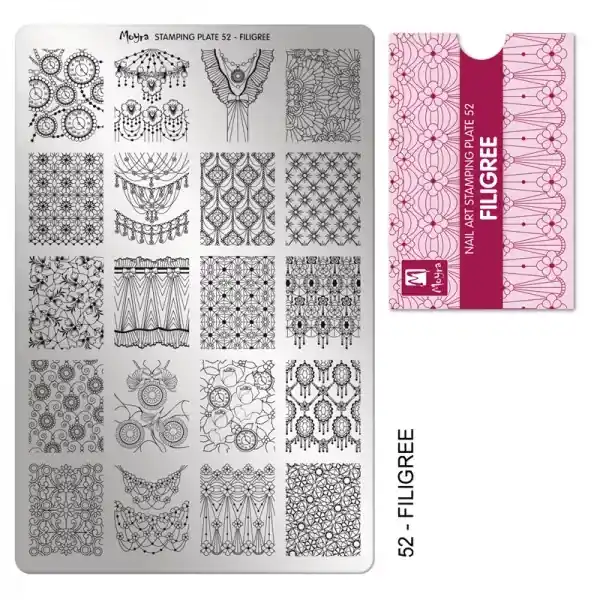 Szuper akció Moyra nyomdalemez No.052 Filigree *