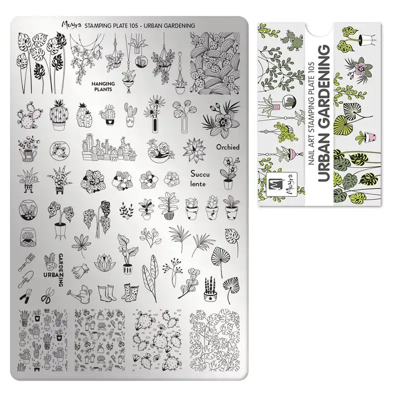 Kedvezményes ár Moyra nyomdalemez No.105 Urban Gardening *