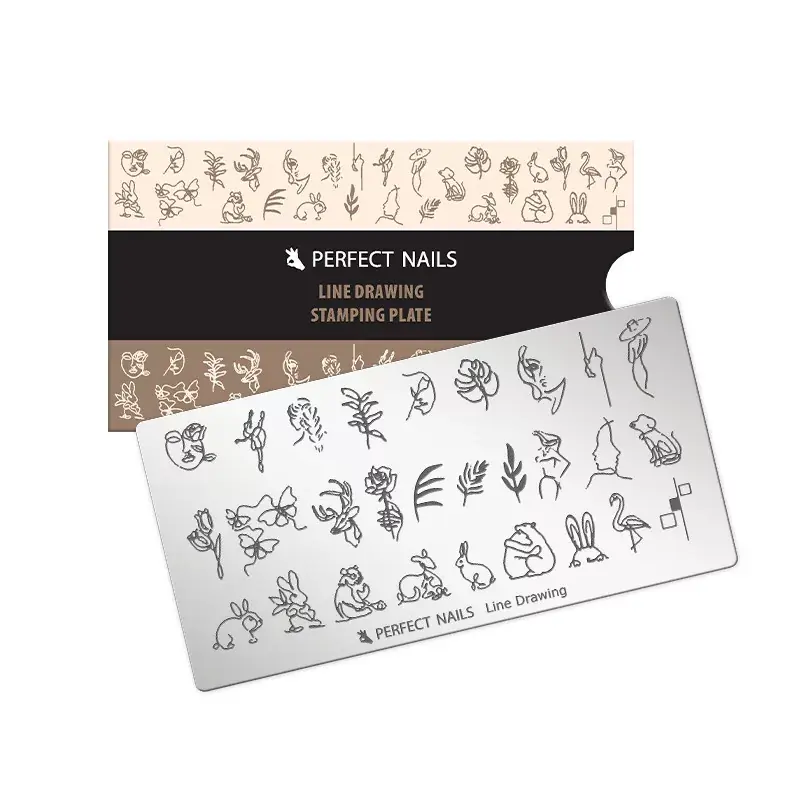 Ajánlat Perfect Nails Körömnyomda Lemez - Line Drawing