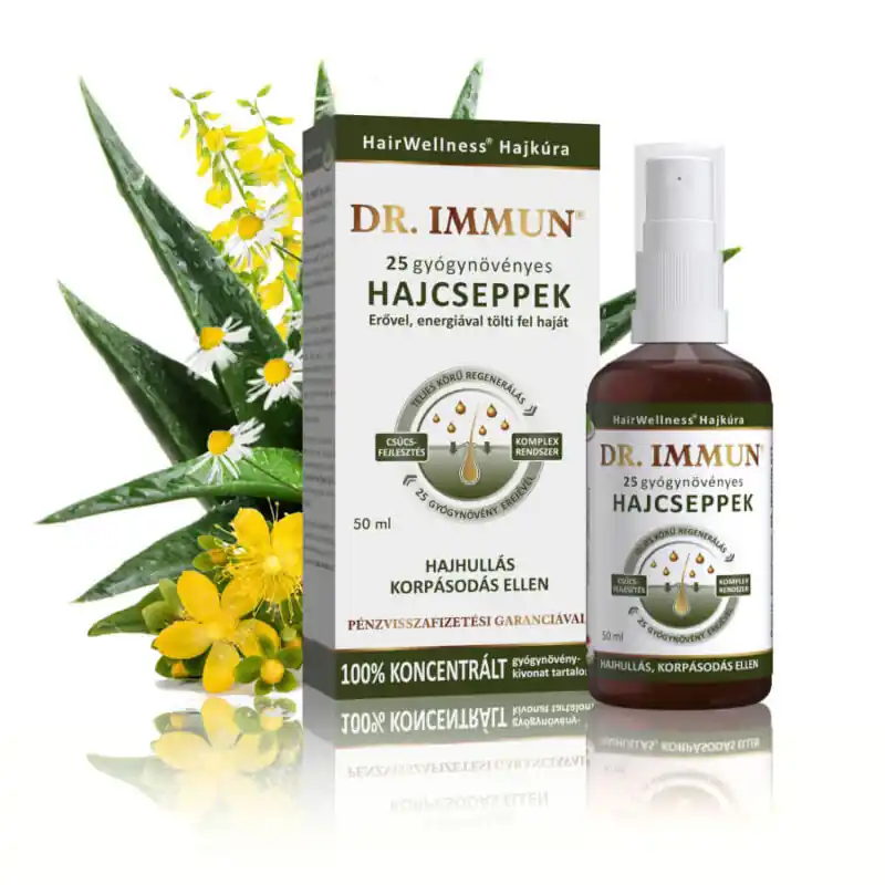 Expressz kézbesítés Dr. Immun 25 gyógynövényes hajcseppek – 50ml