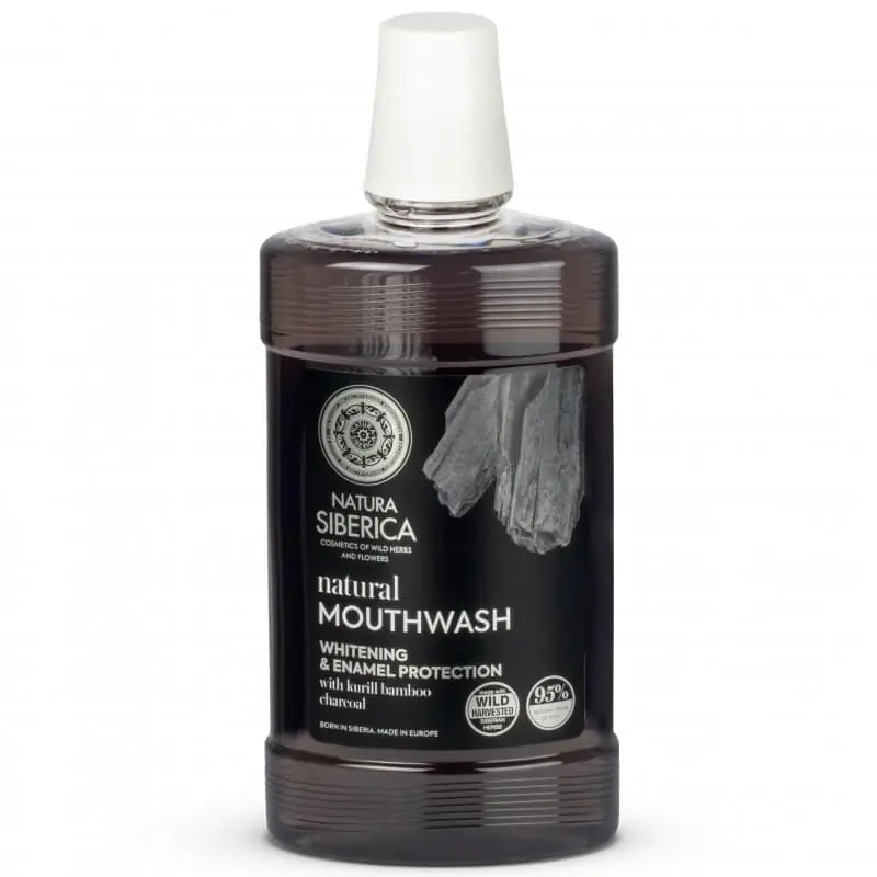 Natura Siberica Természetes Szájvíz fehérítő és zománcvédő kuril bambusz-szénnel – 520ml Árengedmény