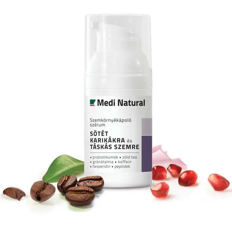 Nézd meg most Medinatural Szemkörnyékápoló szérum sötét karikákra és táskás szemre – 30ml