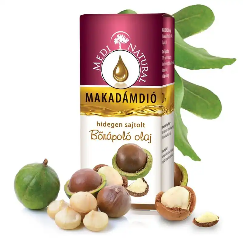 Medinatural bőrápoló olaj makadámdió – 20ml Expressz kézbesítés
