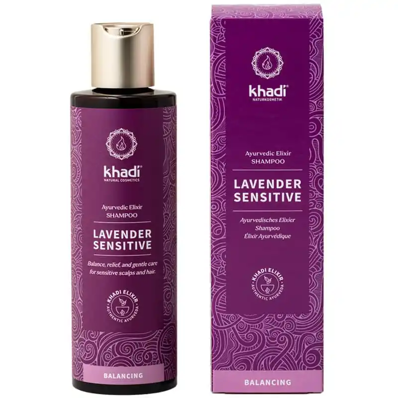 Khadi Levander Sensitive sampon ayurvédikus elixírrel – 200ml Vedd meg most
