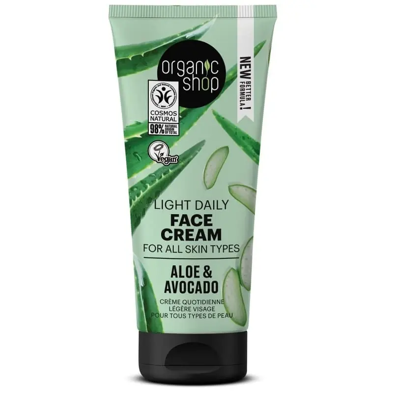 Organic Shop Könnyű arckrém aloe verával és avokádóval – 50ml Olcsóbb