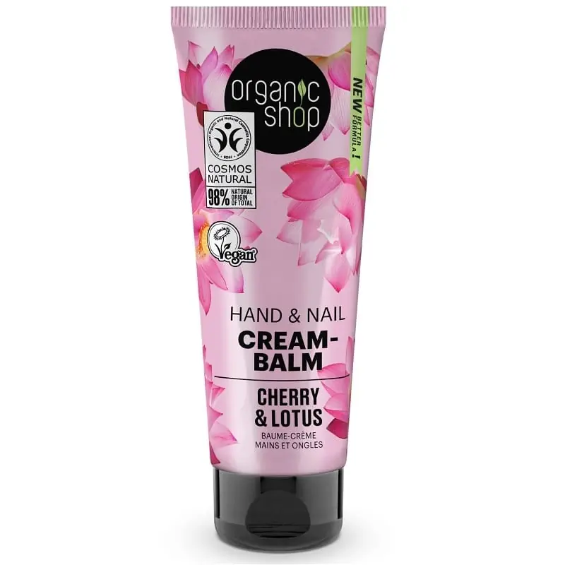 Organic Shop Japán spa-terápia” Kéz- és körömápoló balzsam bio cseresznye és lótusz kivonattal – 75ml Biztonságos vásárlás