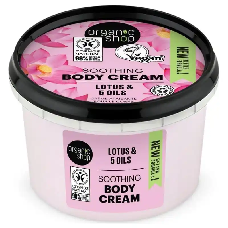 Organic Shop Nyugtató testápoló krém lótusszal és 5 olajjal – 250ml Gyors kiszállítás