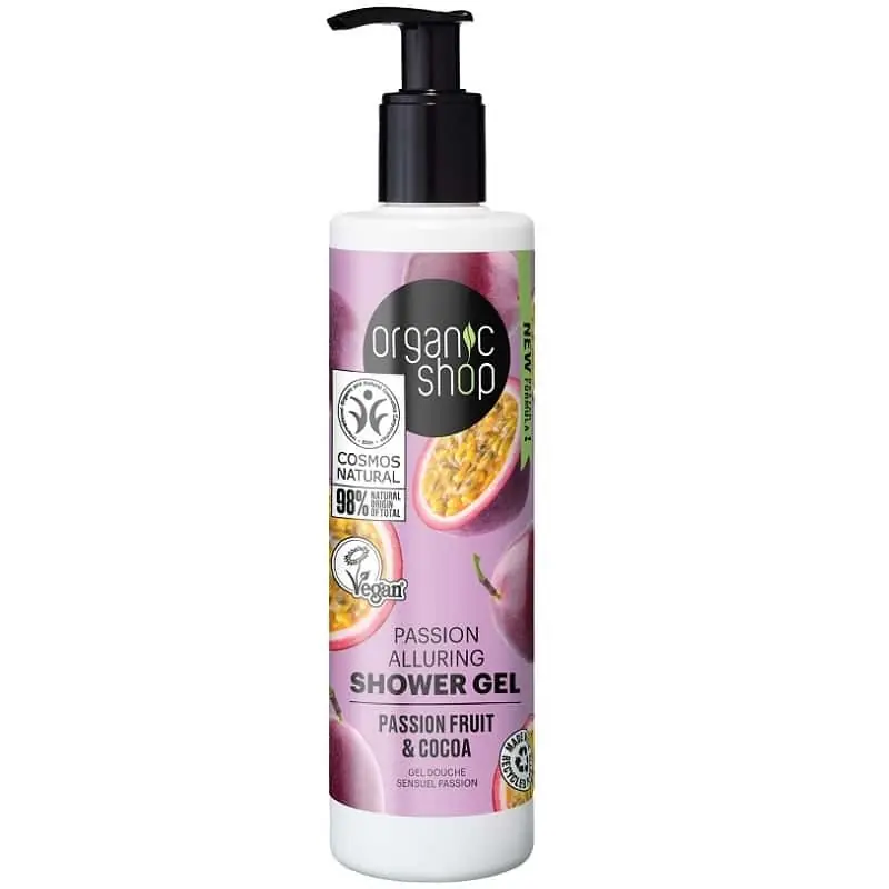 Újdonság Organic Shop Passion tusfürdő maracuja és kakaó – 280ml
