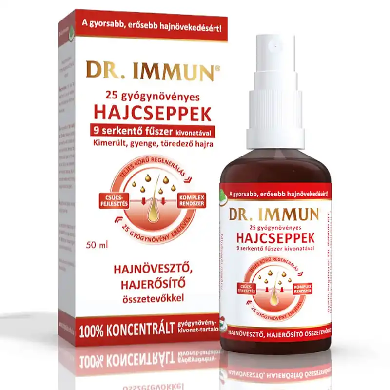 Expressz kézbesítés Dr. Immun Fűszeres hajnövesztő és regeneráló cseppek – 50ml