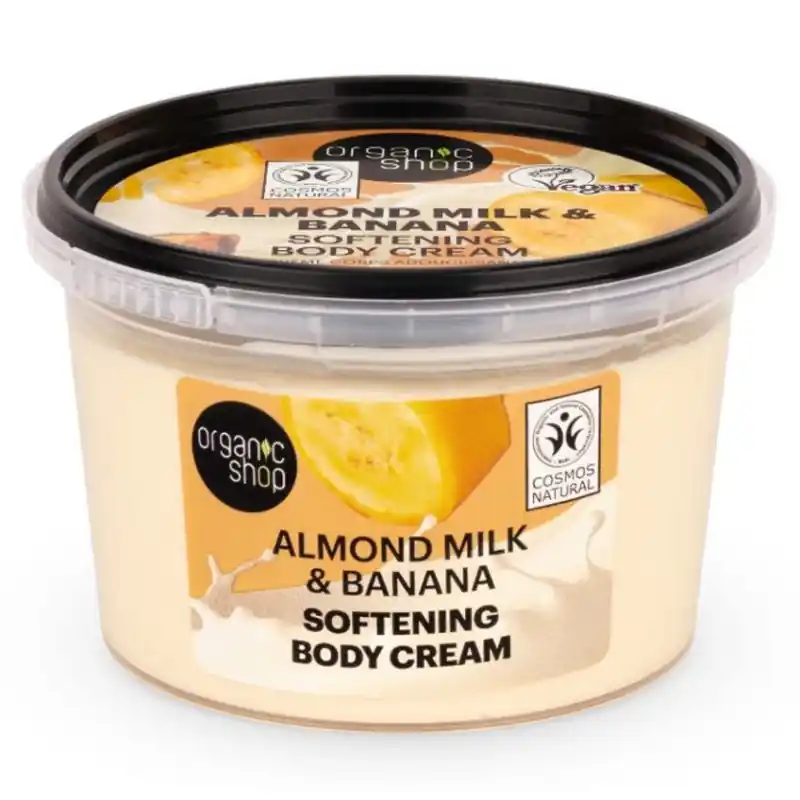 Vedd meg most Organic Shop Puhító testápoló krém mandulatejjel és banánnal – 250ml