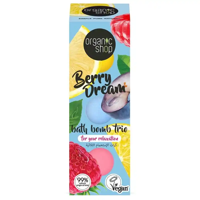 Nézd meg most Organic Shop ”Berry Dream” fürdőbomba trio – 3x85g
