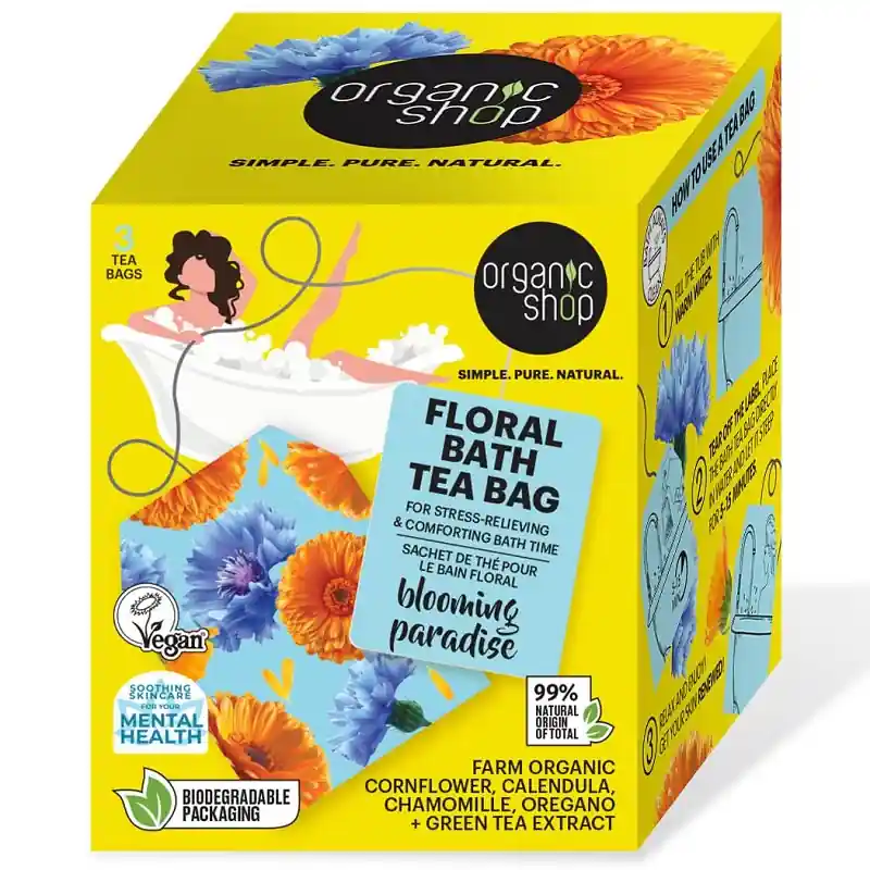 Organic Shop ”Floral Bath” fürdőfilter virágokkal – 3db Végkiárusítás