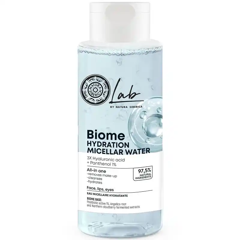 Prémium Natura Siberica Lab Biome Hidratáló Micellás víz Hialuronsav + B5 Panthenol – 400ml