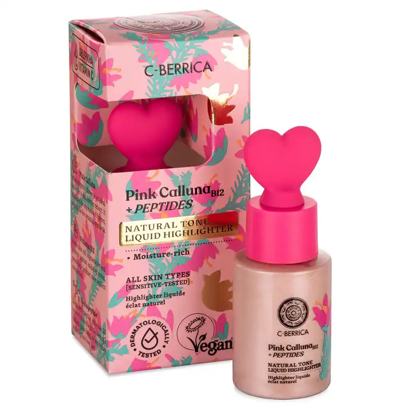 Kihagyhatatlan ajánlat Natura Siberica C-Berrica Pink Calluna Természetes tónusú folyékony highlighter – 30ml