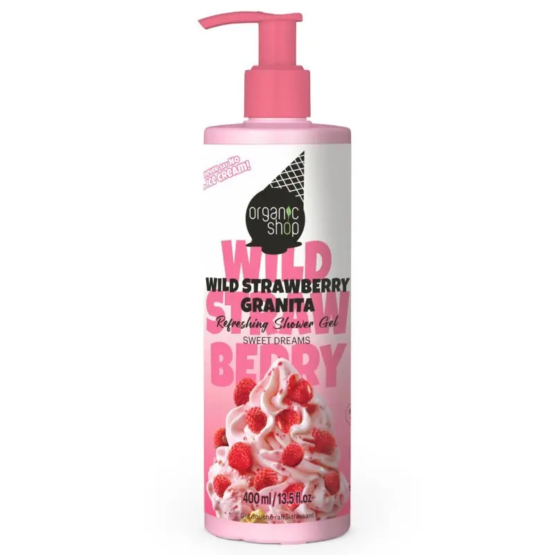 Organic Shop Erdei szamócás Granita Frissítő tusfürdő gél – 400ml Utolsó esély