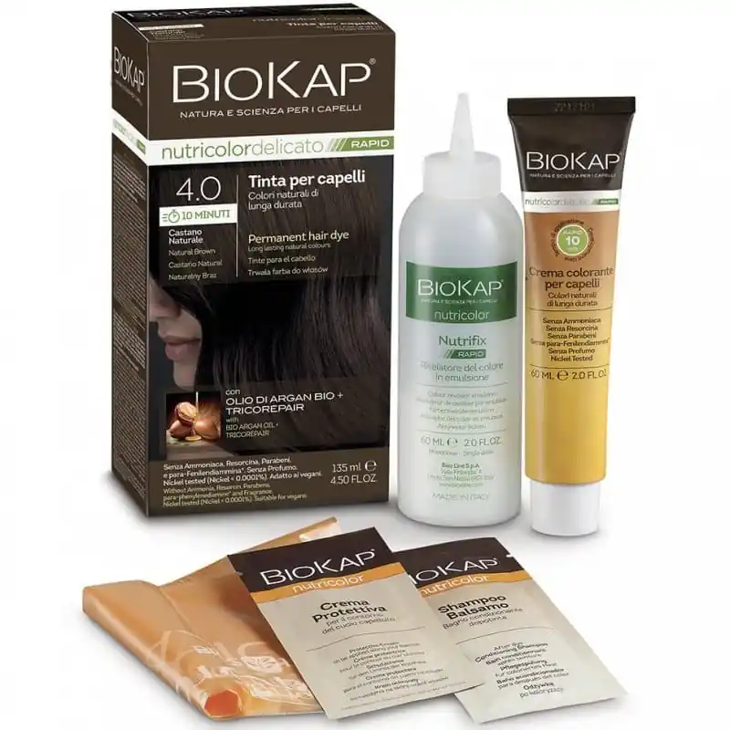 Biokap Nutricolor Rapid Tartós hajfesték Nr 4.0 natúr barna – 135ml Szuper ajánlat