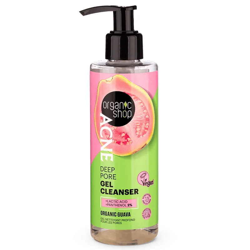 Organic Shop ACNE Pórustisztító gél bio guavával – 200ml Kihagyhatatlan ajánlat