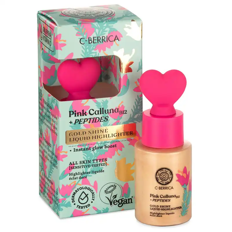 Natura Siberica C-Berrica Pink Calluna Aranyfényű folyékony highlighter – 30ml Legjobb ár