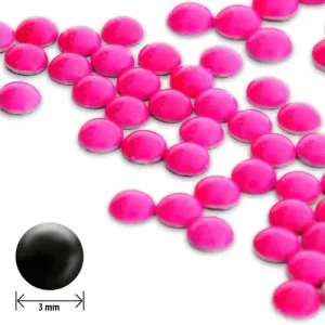 Végkiárusítás Szegecs 3mm kerek NEON pink 50db
