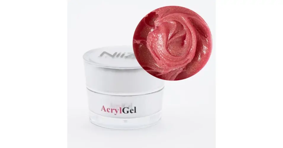 NiiZA AcrylGel - Glimmer Rose RED 15g Ne maradj le
