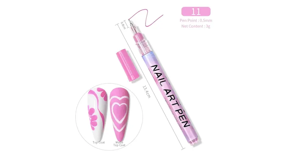 Ne maradj le Akril toll nail art pen - 11 rózsaszín