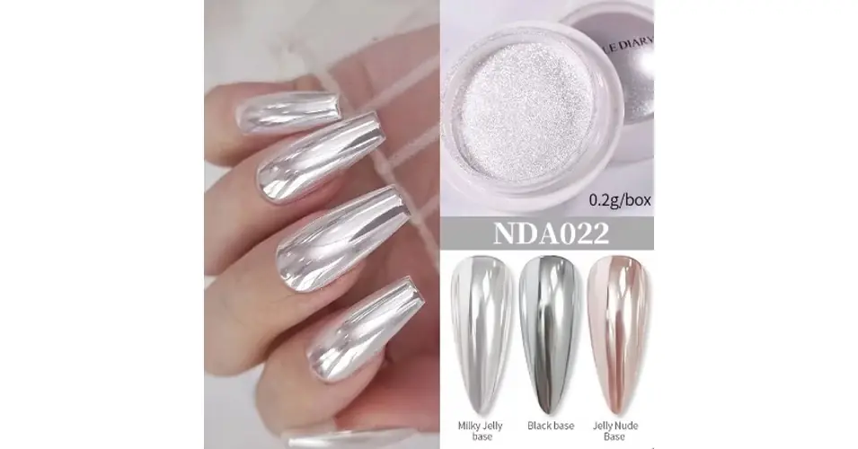 Aurora chrome mirror por - ezüst NDA022 Vásárlói kedvenc