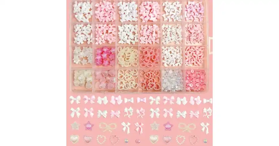 Nail Art Box 24-es 3D DIY körömdíszítő formák masni szív esküvő 10 Utolsó esély