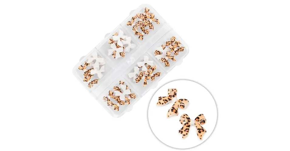 Körömdísz - 3D masni leopárd 45db Legjobb ár