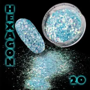Akciós ár Hexagon flitter por 20.