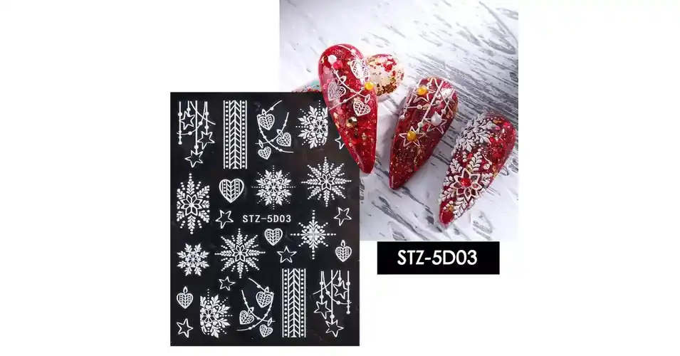 Nézd meg most Körömmatrica - STZ-5D03 Karácsony hópihe