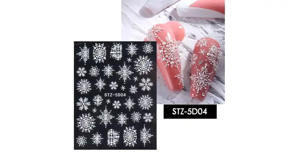 Körömmatrica - STZ-5D04 Karácsony hópihe Akciós ár