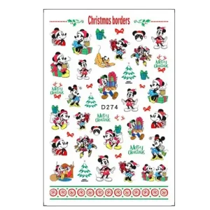 Körömmatrica - D274 Karácsony Mickey Biztonságos fizetés