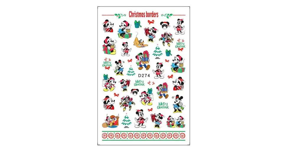 Körömmatrica - D274 Karácsony Mickey Biztonságos fizetés