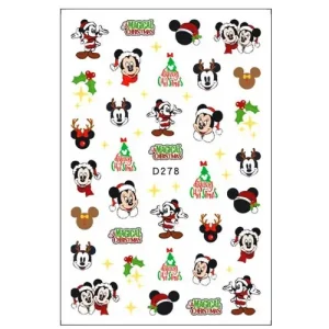 Kihagyhatatlan ajánlat Körömmatrica - D278 Karácsony Mickey