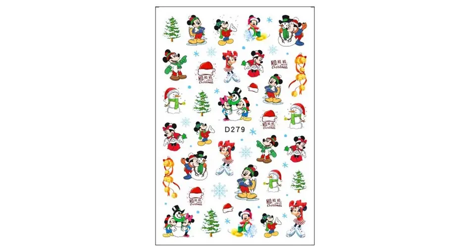 Körömmatrica - D279 Karácsony Mickey Exkluzív ajánlat