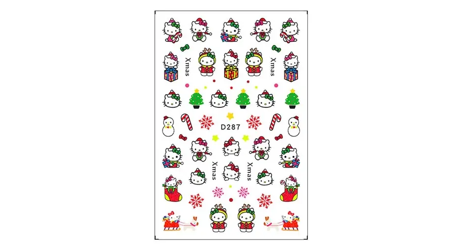 Népszerű Körömmatrica - D287 Karácsony Hello Kitty