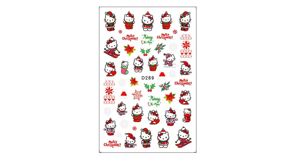 Körömmatrica - D289 Karácsony Hello Kitty Kihagyhatatlan ajánlat
