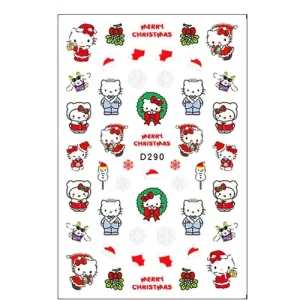 Körömmatrica - D290 Karácsony Hello Kitty Expressz kézbesítés