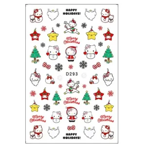 Exkluzív ajánlat Körömmatrica - D293 Karácsony Hello Kitty