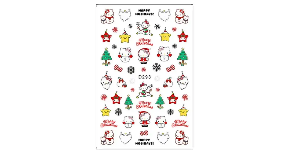 Exkluzív ajánlat Körömmatrica - D293 Karácsony Hello Kitty