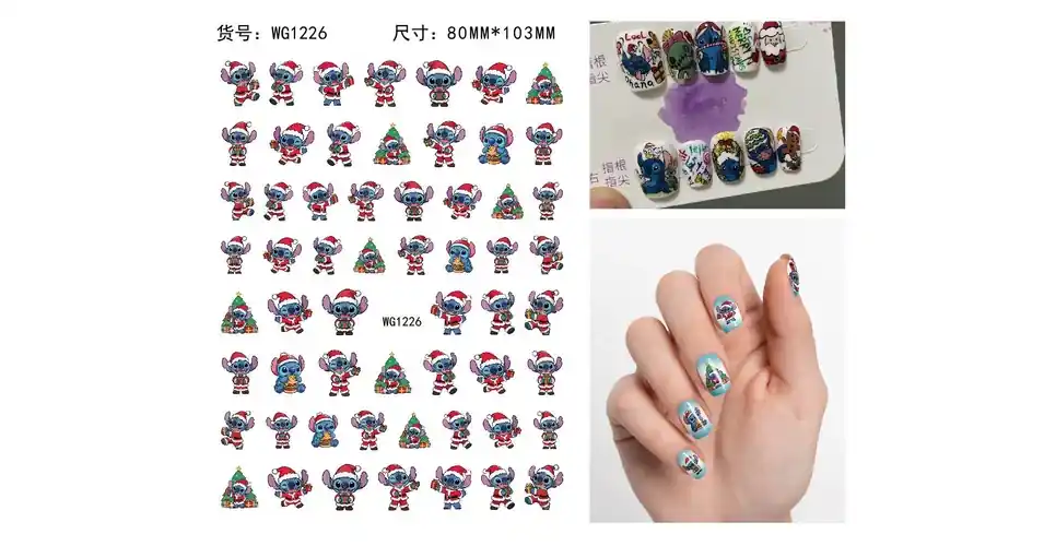 Ne maradj le Körömmatrica - WG1226 Stitch karácsony