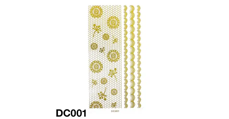 Öntapadós körömmatrica DC001 (arany) Vedd meg most