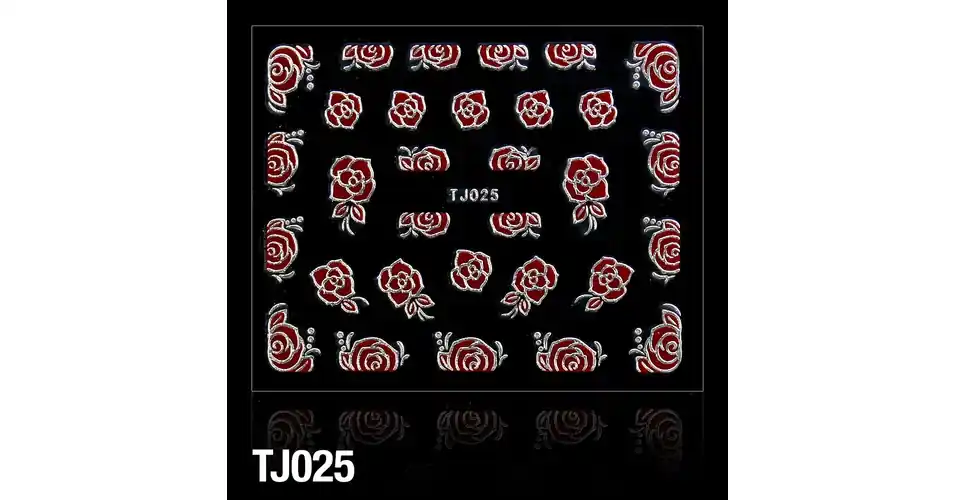 Népszerű Körömmatrica TJ025 (piros)