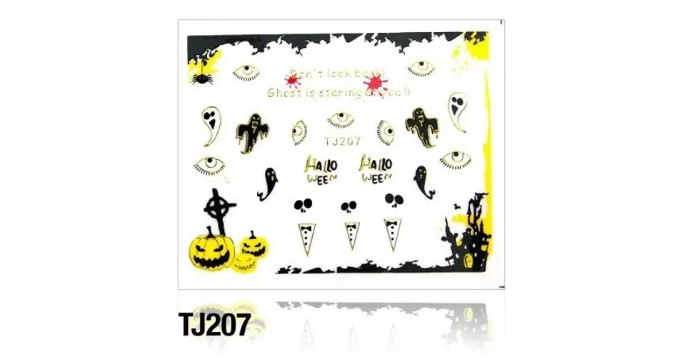 Kihagyhatatlan ajánlat Körömmatrica TJ-207 (arany) Halloween